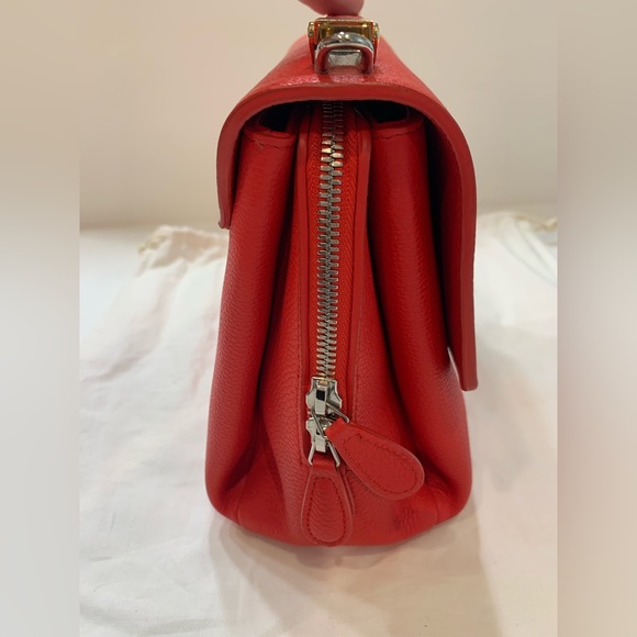 Balenciaga Grained Calfskin Mini Le Dix Red Satchel - Picture 8 of 16